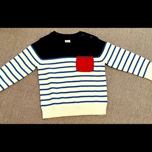 Baby GAP patch pocket sweater, NWT, Red/White/Blue, size 18-24 months